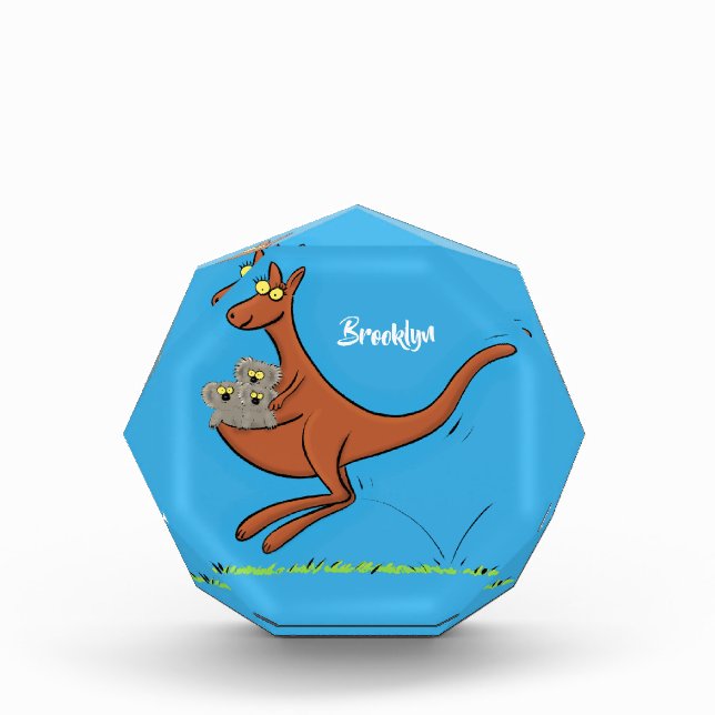 Niedliche Darstellung von Känguru und Koalas-Carto Fotoblock (Vorderseite)