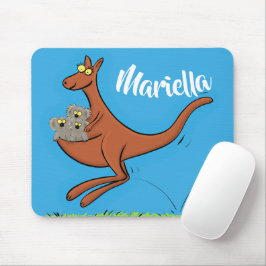 Niedliche Darstellung von Känguru und Koalas-Carto Mousepad
