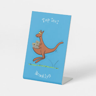 Niedliche Darstellung von Känguru und Koalas-Carto Sockelschild