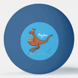 Niedliche Darstellung von Känguru und Koalas-Carto Tischtennisball