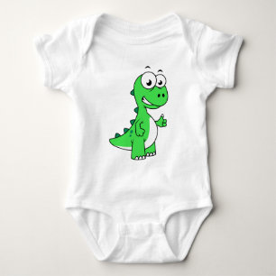 Niedliche Darstellung von Tyrannosaurus Rex. 2 Baby Strampler