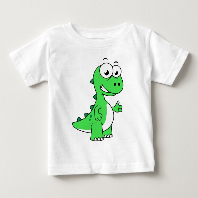 Niedliche Darstellung von Tyrannosaurus Rex. 2 Baby T-shirt (Vorderseite)