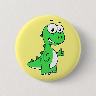Niedliche Darstellung von Tyrannosaurus Rex. 2 Button
