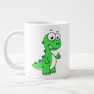 Niedliche Darstellung von Tyrannosaurus Rex. 2 Jumbo-Tasse