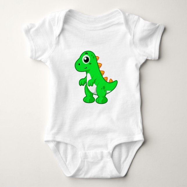 Niedliche Darstellung von Tyrannosaurus Rex. Baby Strampler (Vorderseite)