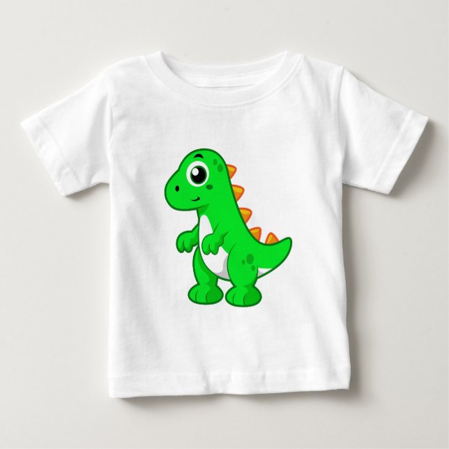Niedliche Darstellung von Tyrannosaurus Rex. Baby T-shirt (Vorderseite)