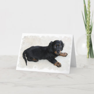 Niedliche Daschund-Grußkarte Karte