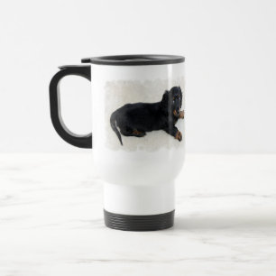 Niedliche Daschund Plastikreise-Tasse Reisebecher