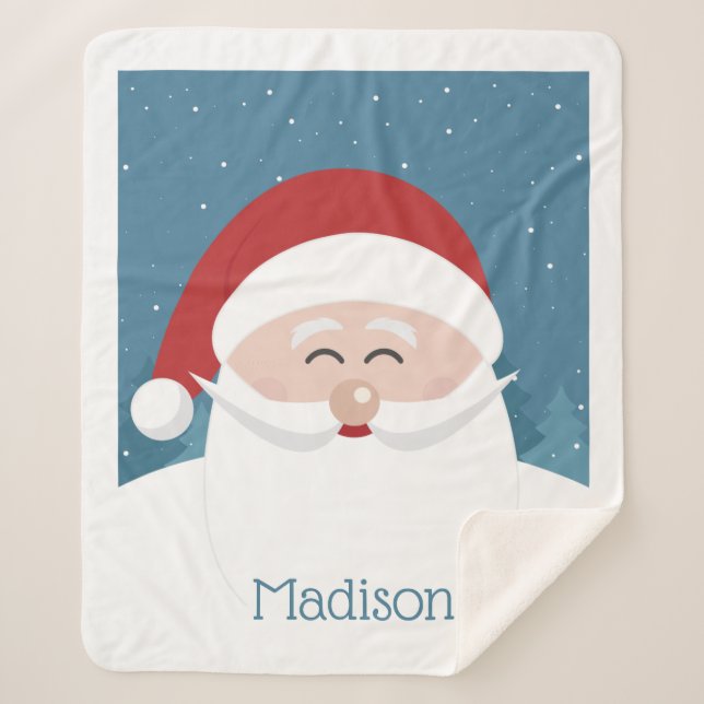 Niedliche Decken im Santa individuelle Name (Vorderseite)
