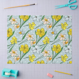 Niedliche decoupage muster retralblau florale kuns seidenpapier