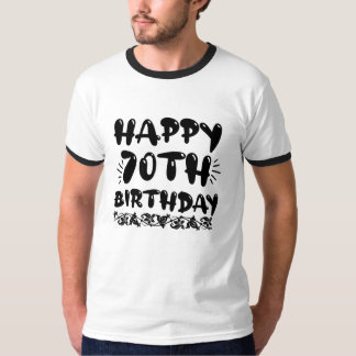 Niedliche dekorative glücklich 70. Geburtstag, sie T-Shirt