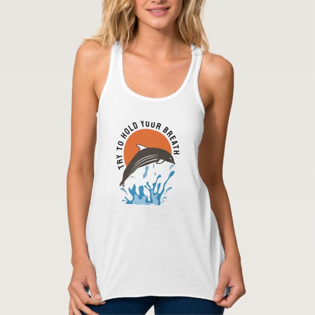 Niedliche Delfine - Atem anhalten Tank Top (Vorderseite)