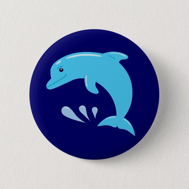 Niedliche Delphin Button (Vorderseite)