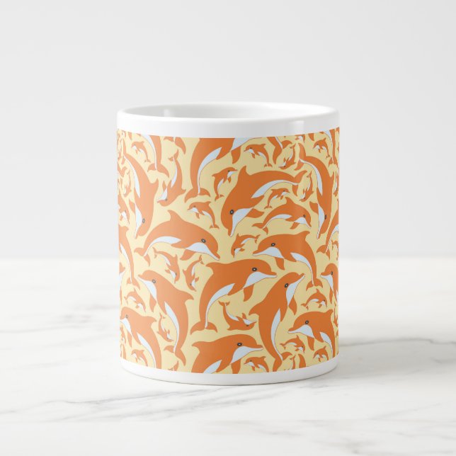Niedliche Delphine Jumbo-Tasse (Vorderseite)