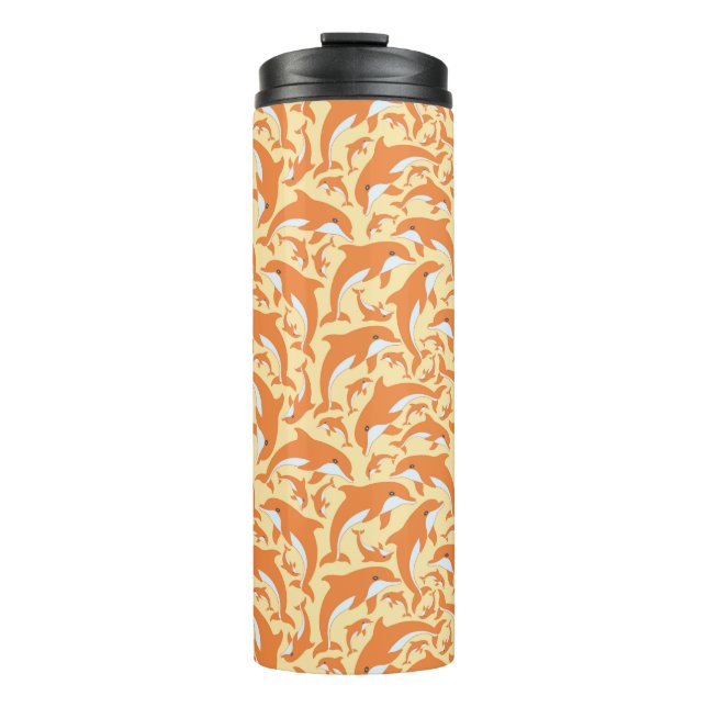 Niedliche Delphine Thermosbecher (Vorderseite)