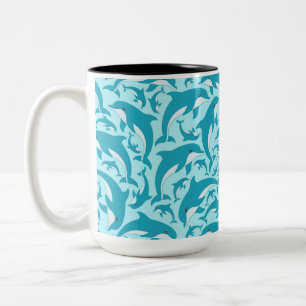 Niedliche Delphine Zweifarbige Tasse