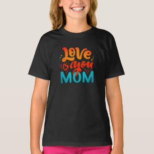 Niedliche Design Text-Liebe Mama für Mütter T-Shirt
