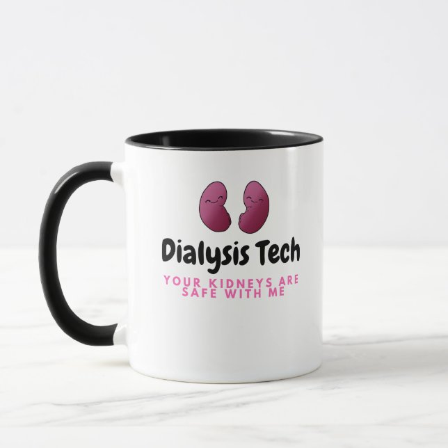 Niedliche Dialysetech-Nieren-Kaffee-Tasse Tasse (Links)