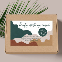 Niedliche Dinge in Business Packaging Rechteckiger Aufkleber