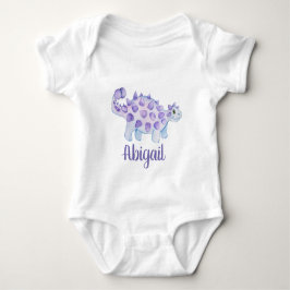 Niedliche Dino Aquarellmalerei Schnuller Kinderbib Baby Strampler