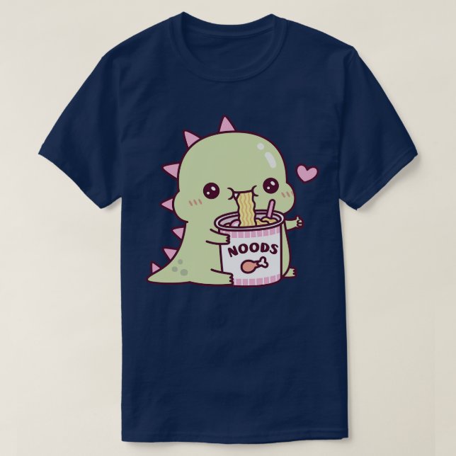 Niedliche Dino-Lieben Sofortnadel T-Shirt (Design vorne)