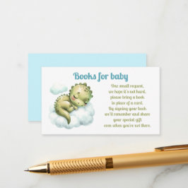 Niedliche Dinosaur Babyduschenbücher für Kinder Begleitkarte