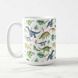 Niedliche Dinosaurier Aquarellfarben Kaffeetasse