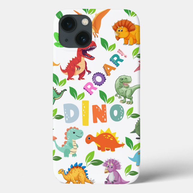 Niedliche Dinosaurier-Arten nahtlos Case-Mate iPhone Hülle (Rückseite)