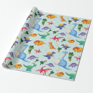 Niedliche Dinosaurier Babies Baby Geschenkpapier