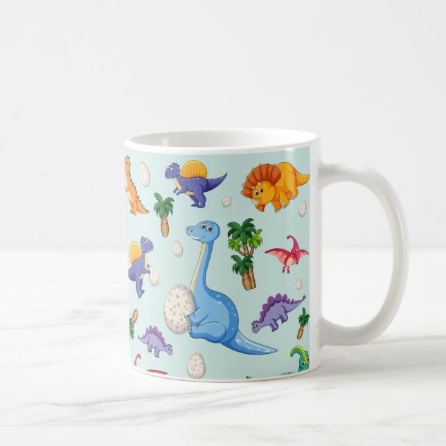 Niedliche Dinosaurier Babies | Baby Kaffeetasse (Rechts)