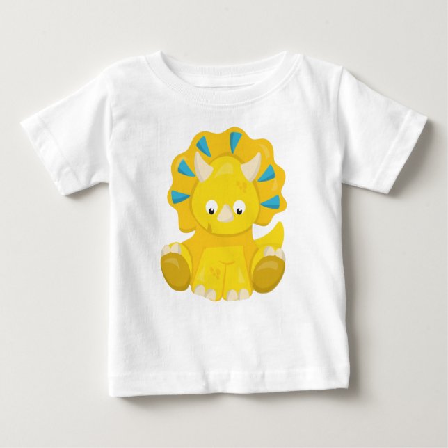 Niedliche Dinosaurier, Baby Dinosaur, Dino, Tricer Baby T-shirt (Vorderseite)