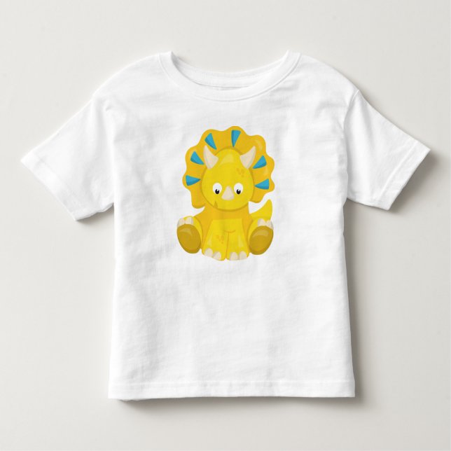 Niedliche Dinosaurier, Baby Dinosaur, Dino, Tricer Kleinkind T-shirt (Vorderseite)