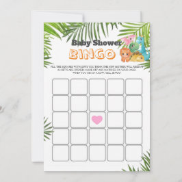 Niedliche Dinosaurier Babydusche Bingo