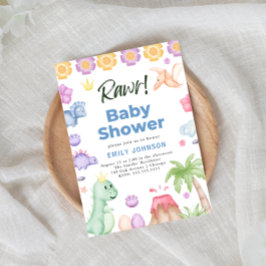 Niedliche Dinosaurier Boy Baby Dusche Einladung