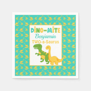 Niedliche Dinosaurier Boys Geburtstagsparty Serviette