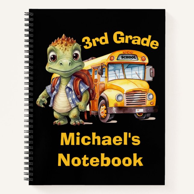 Niedliche Dinosaurier Boy's Notizbuch (Vorderseite)