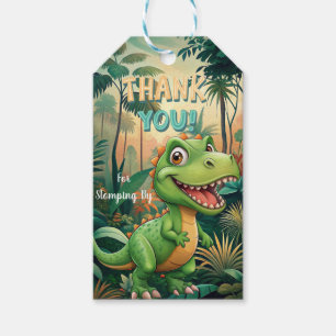 Niedliche Dinosaurier brüllen Boy Birthday Party Geschenkanhänger
