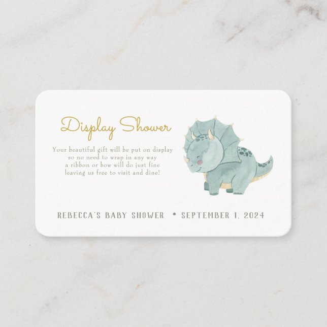 Niedliche Dinosaurier-Display-Dusche Begleitkarte (Vorderseite)