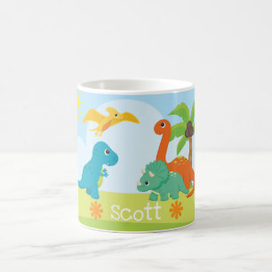 Niedliche Dinosaurier-Freunde Kinder Kaffeetasse