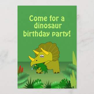 Niedliche Dinosaurier-Geburtstags-Party Einladung