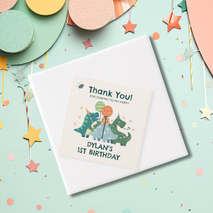 Niedliche Dinosaurier Geburtstagsparty Danke Geschenkanhänger