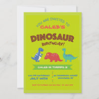 Niedliche Dinosaurier Geburtstagsparty Einladung