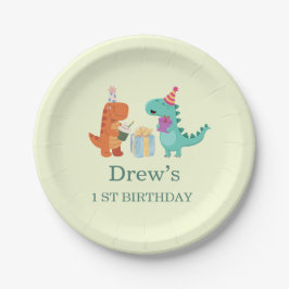 Niedliche Dinosaurier Geburtstagsparty Paper Telle Pappteller
