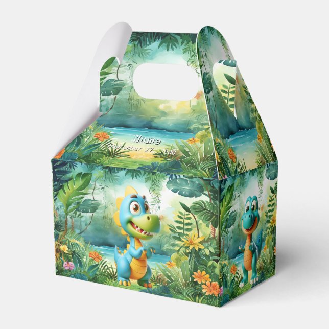 Niedliche Dinosaurier Gefälligkeitsbox Geschenkschachtel (Vorderseite)