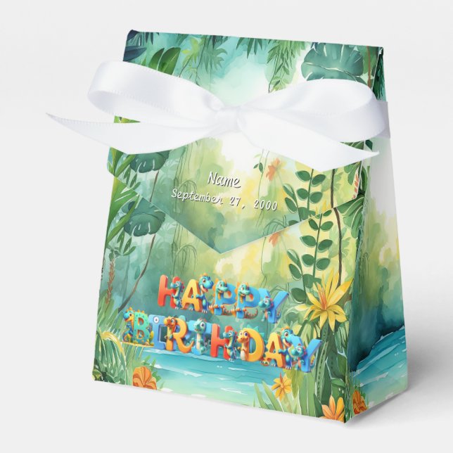 Niedliche Dinosaurier Gefälligkeitsbox Geschenkschachtel (Vorderseite)