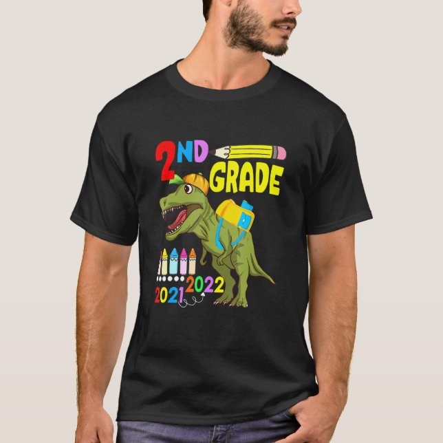 Niedliche Dinosaurier-Gesichtsmaske 2. Stufe zurüc T-Shirt (Vorderseite)