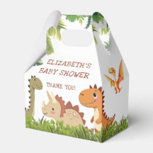 Niedliche Dinosaurier Grünpflanzen Baby Dusche Gef