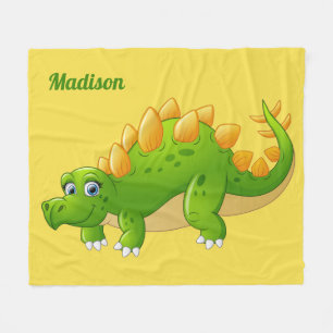 Niedliche Dinosaurier-individuelle Name- und Farbv Fleecedecke