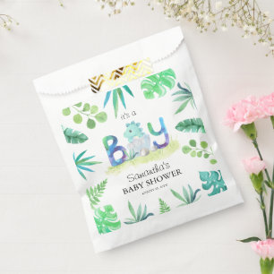 Niedliche Dinosaurier "It's a Boy" Kinderdusche Geschenktütchen