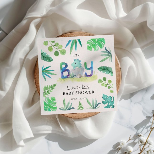 Niedliche Dinosaurier "It's a Boy" Kinderdusche Serviette (Von Creator hochgeladen)